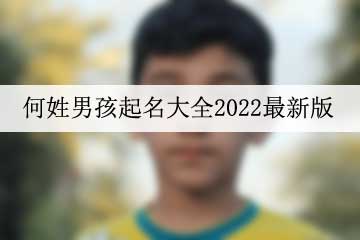 何姓男孩起名大全2022最新版